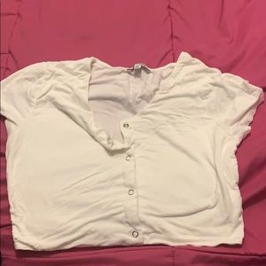 Fashion Nova White Button Down Top